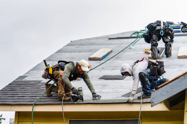 Professional Roof Installation technician working in Round Mountain, TX